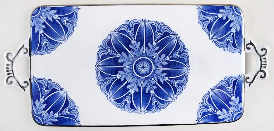 Asian Garden 18" Handled Tray by Bombay-1