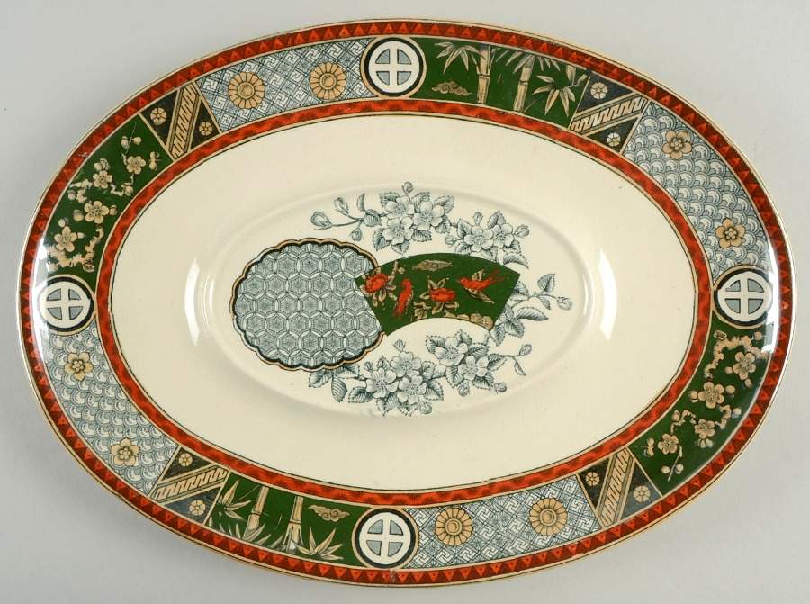 Satsuma (Multicolor, Green) Underplate for Tureen by Bates Gildea & Walker-1