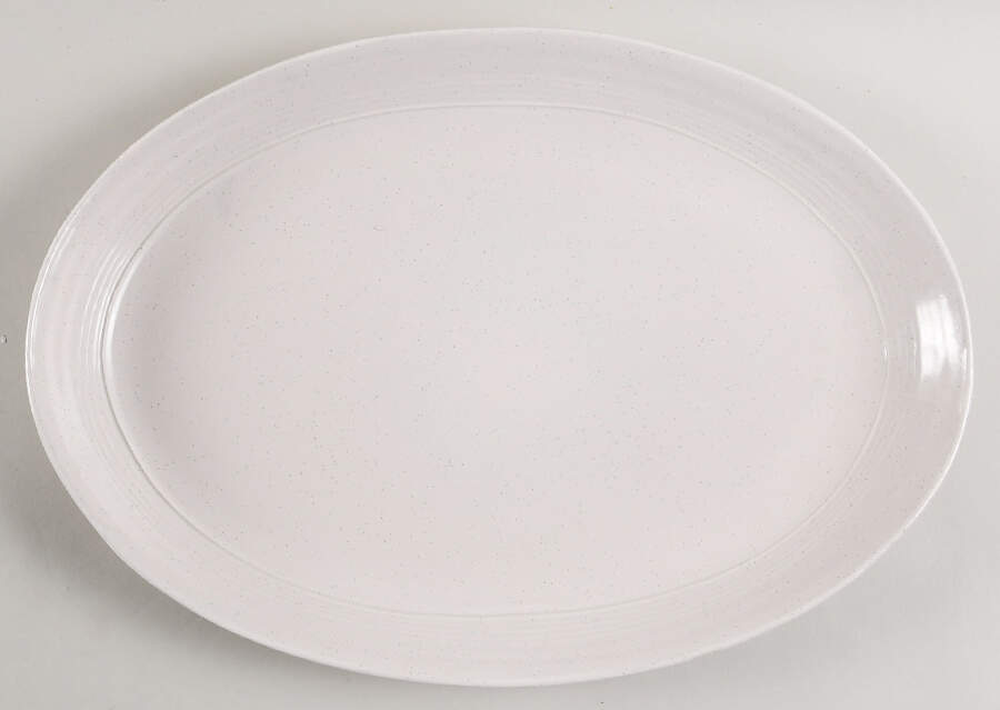 Milbrook Coconut White 14" Oval Serving Platter by Bee & Willow Home-1