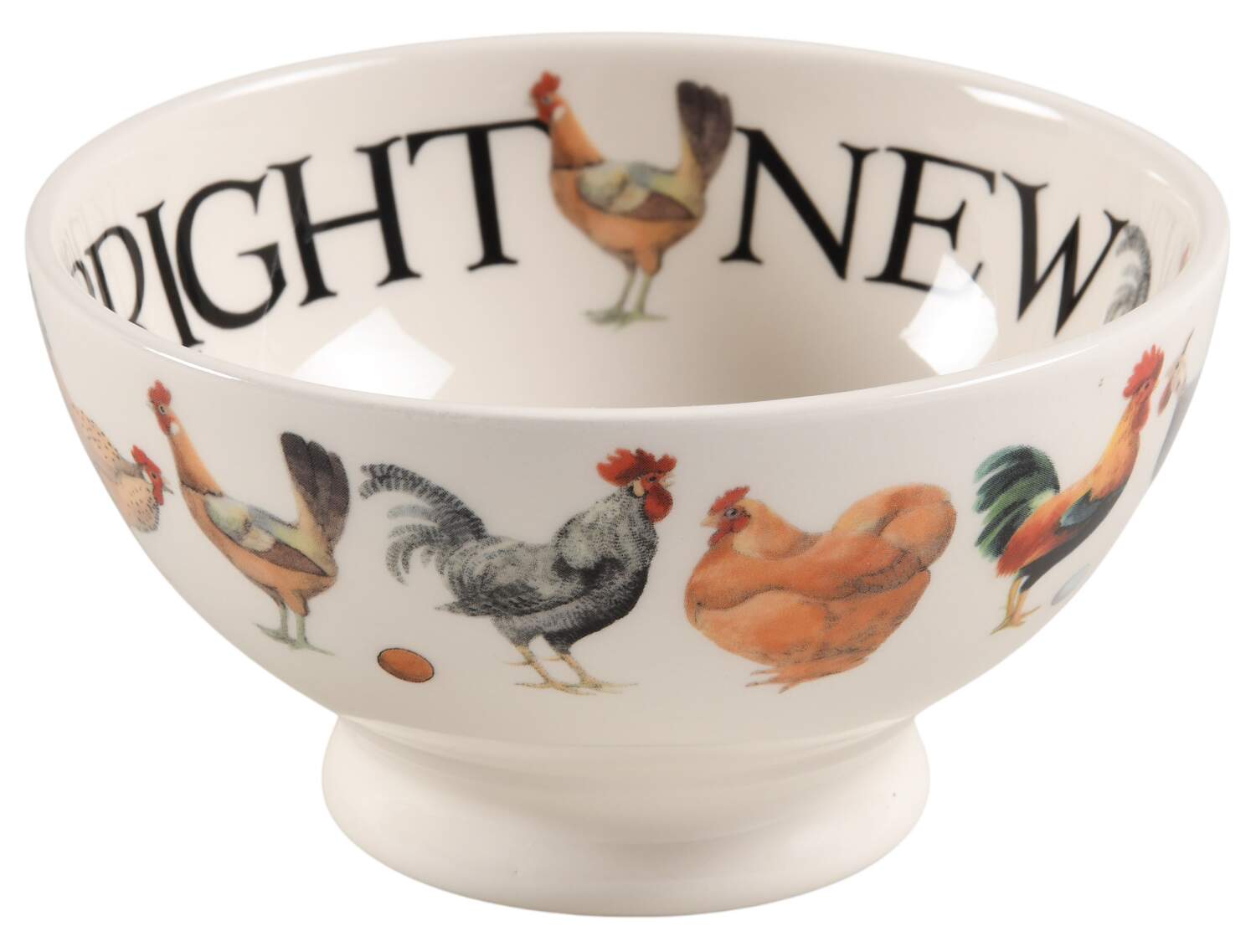 Rise and Shine (Black Text) French Bowl by Emma Bridgewater-1