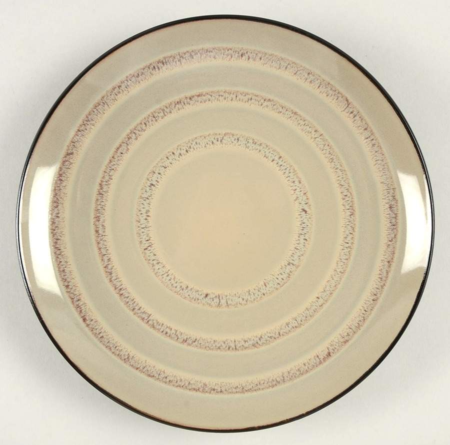 Reactive Rings Tan Salad Plate by Baum Brothers-1