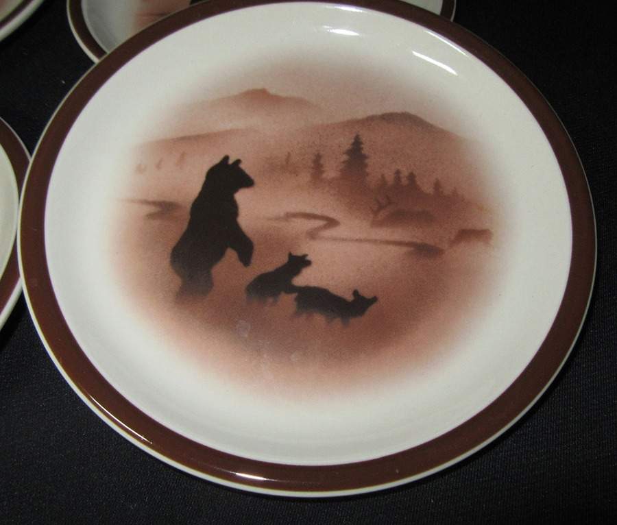 High Country Harmony Salad Plate by Big Sky Carvers-1