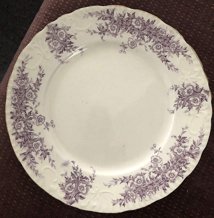 Mabelle Lavender Gold Trim Dinner Plate by Burgess & Leigh-1