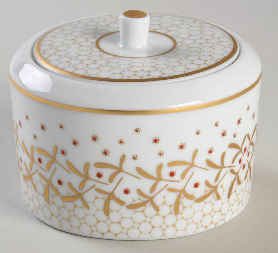 Noel Sugar Bowl & Lid by Bernardaud-1