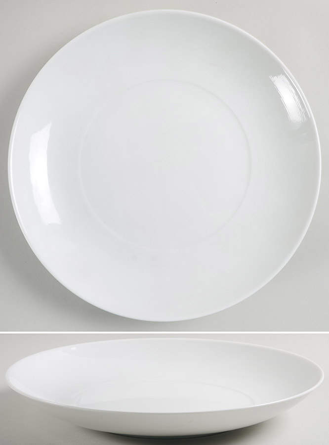Atlantide Blanc 11" Deep Round Platter by Bernardaud-1