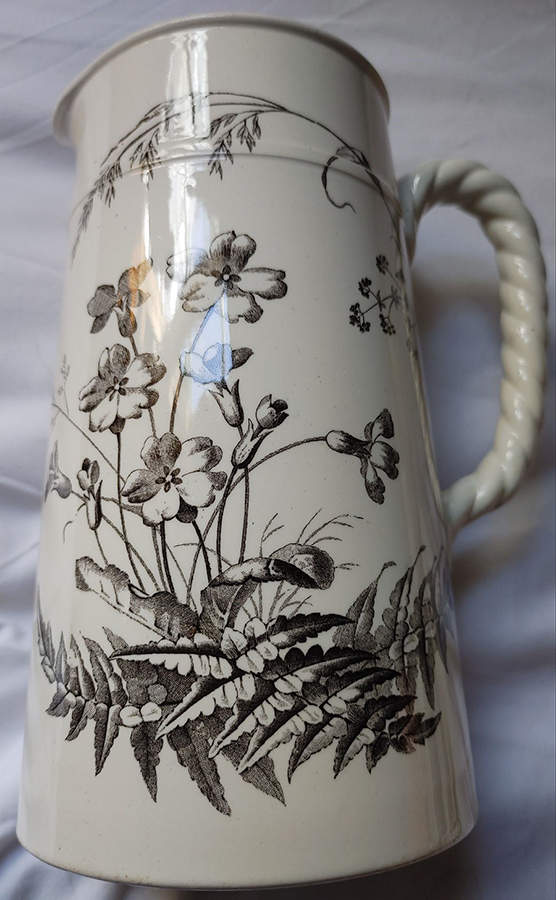 Field Flowers Black Pitcher by Brown, Westhead & Moore-1