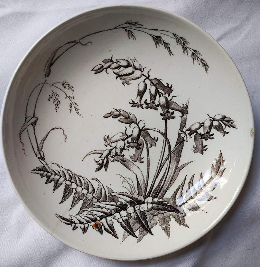 Field Flowers Black Fruit/Dessert (Sauce) Bowl by Brown, Westhead & Moore-1