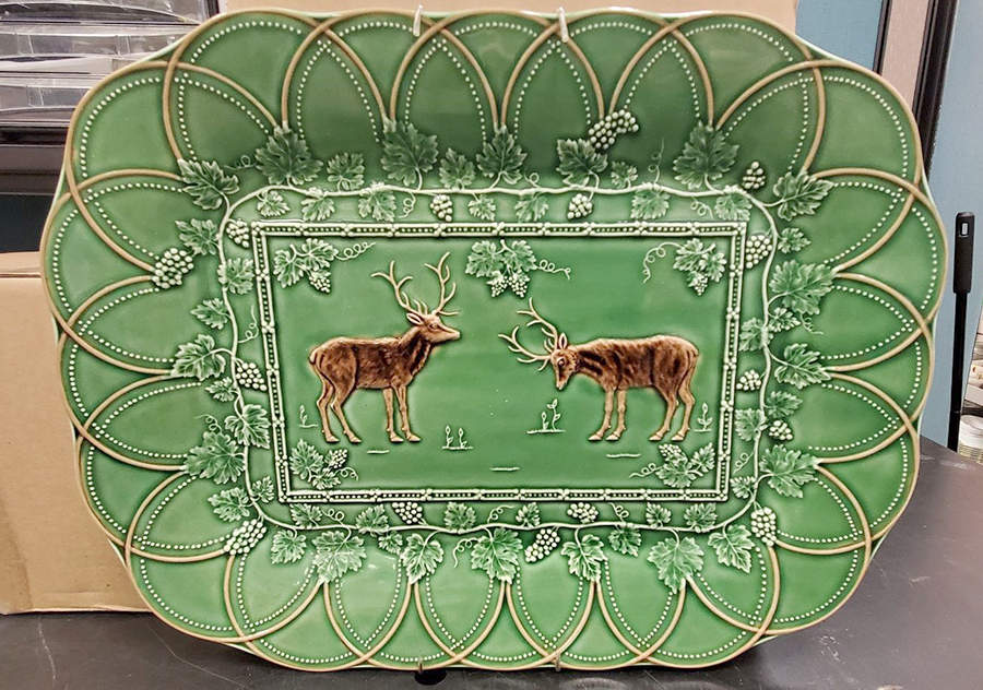 Woods Hunting 18" Rectangular Serving Platter by Bordallo Pinheiro-1