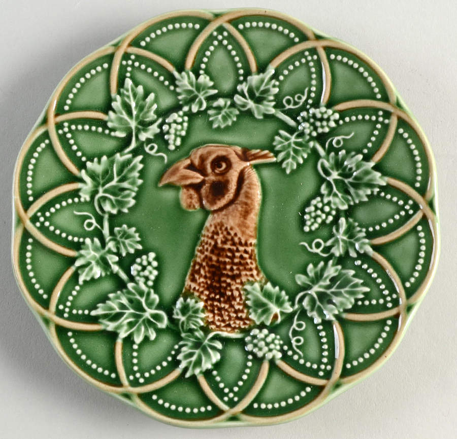 Woods Hunting Bread & Butter Plate by Bordallo Pinheiro-1
