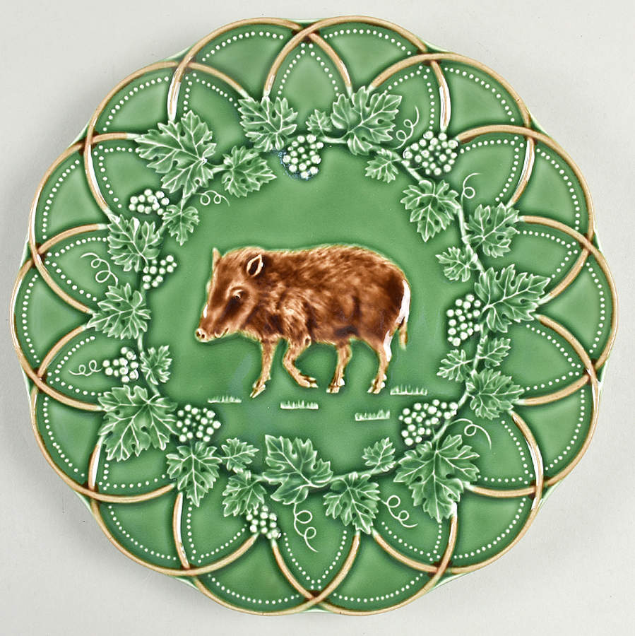 Woods Hunting Salad/Dessert Plate by Bordallo Pinheiro-1