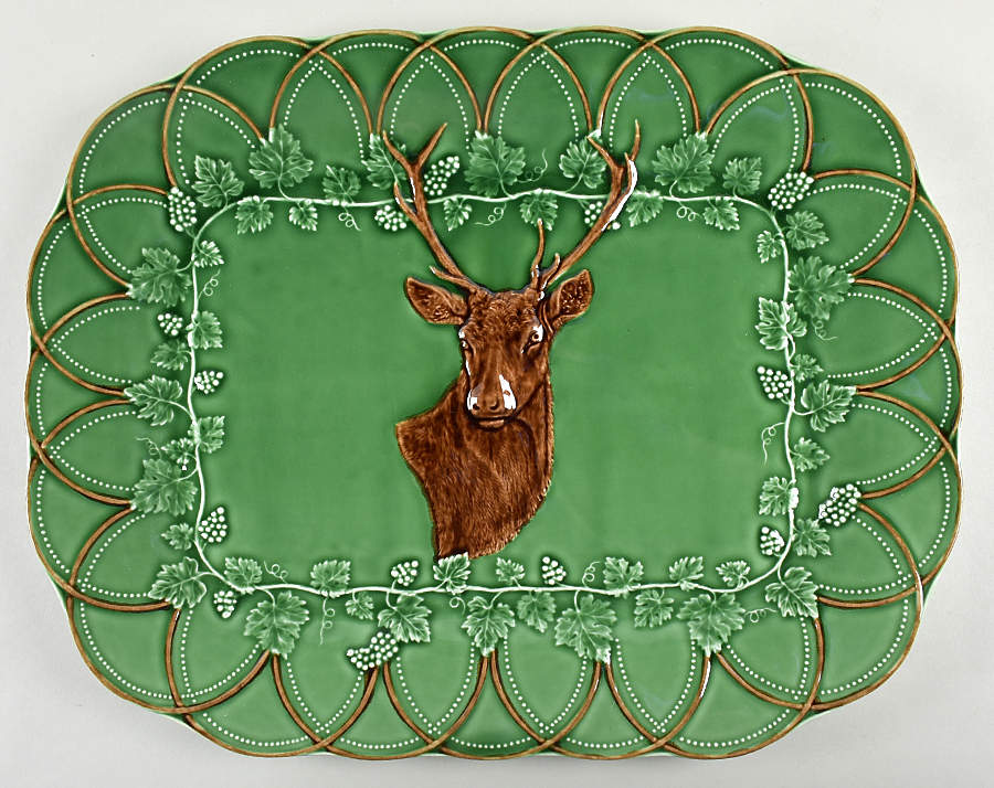 Woods Hunting 18" Rectangular Serving Platter by Bordallo Pinheiro-1