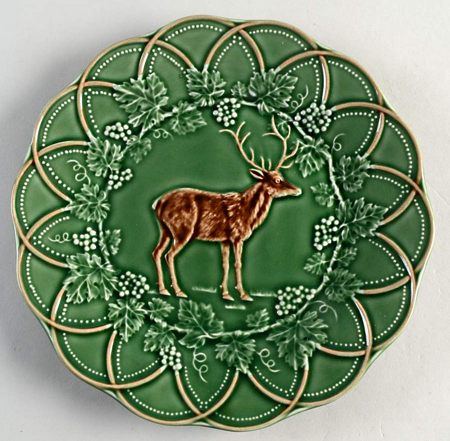 Woods Hunting Salad/Dessert Plate by Bordallo Pinheiro-1