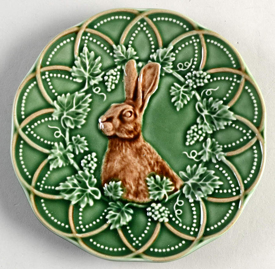 Woods Hunting Bread & Butter Plate by Bordallo Pinheiro-1