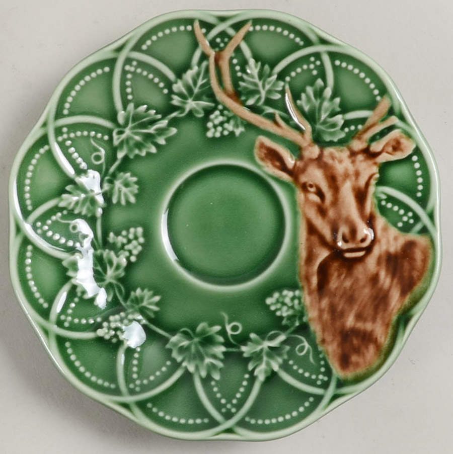 Woods Hunting Saucer for Flat Cup by Bordallo Pinheiro-1
