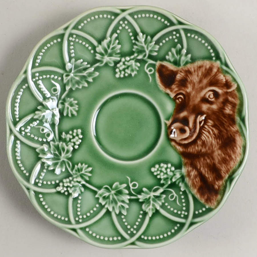 Woods Hunting Saucer for Flat Cup by Bordallo Pinheiro-1