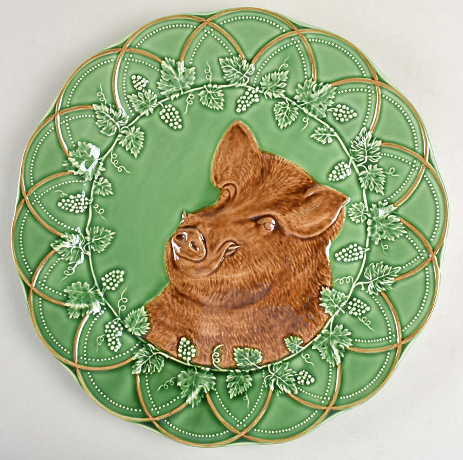 Woods Hunting 15" Chop Plate (Round Platter) by Bordallo Pinheiro-1