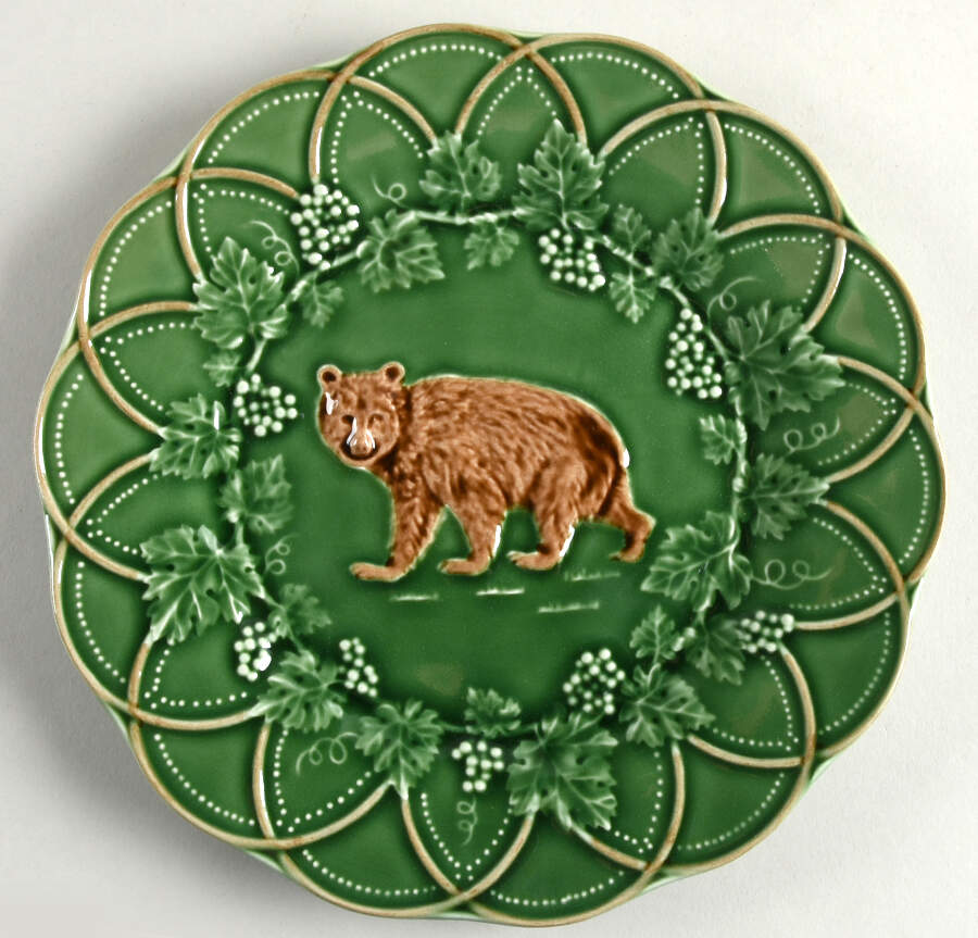 Woods Hunting Salad/Dessert Plate by Bordallo Pinheiro-1