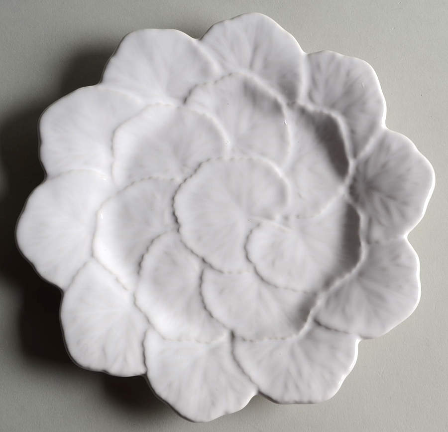 Geranium White Salad/Dessert Plate by Bordallo Pinheiro-1