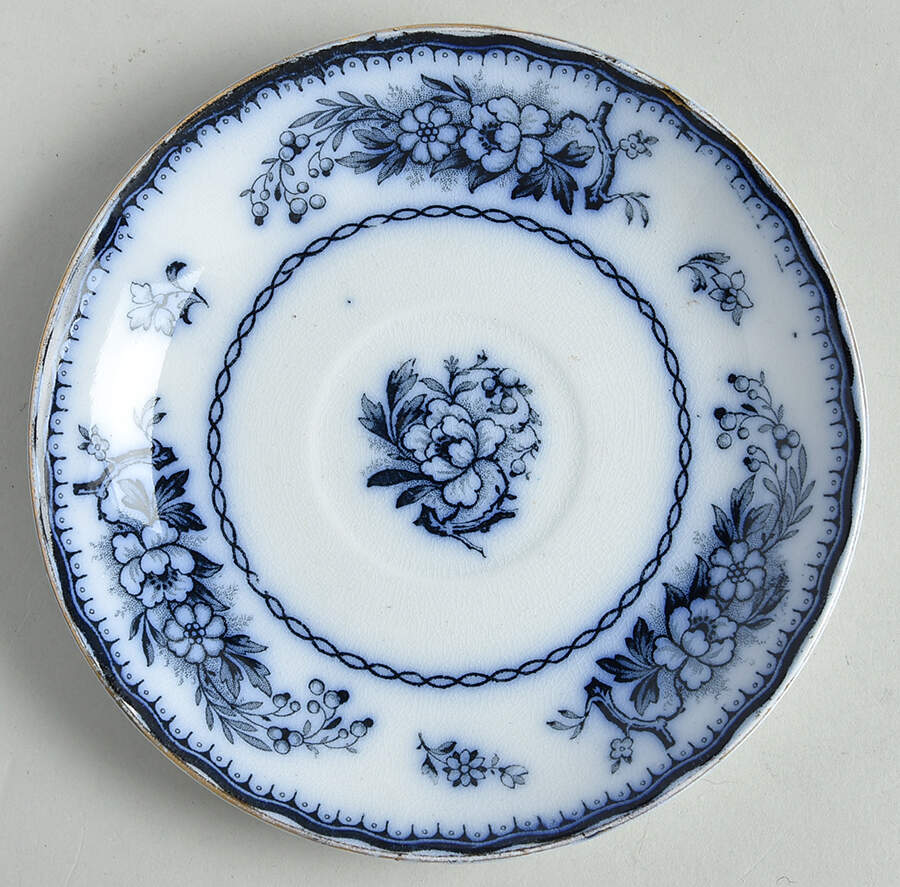 Stratford Blue Saucer by Burgess & Leigh-1