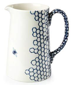 Pollen Ink Blue Large Tankard Jug by Burgess & Leigh-1