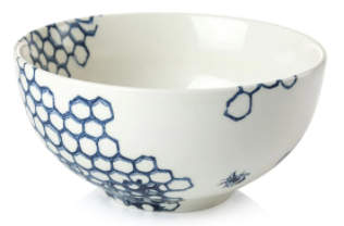 Pollen Ink Blue 5" Footed Bowl by Burgess & Leigh-1