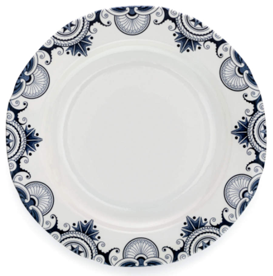 Palisade Ink Blue Dinner Plate by Burgess & Leigh-1