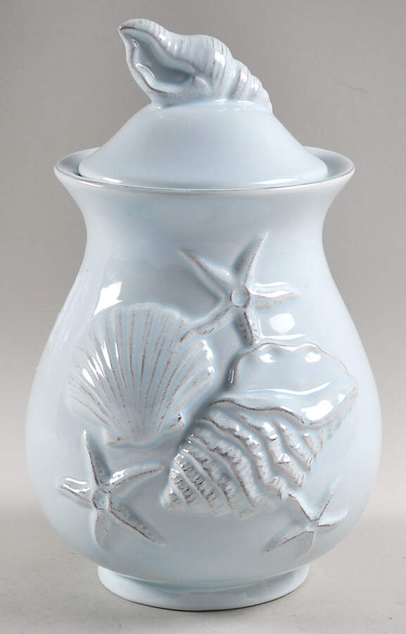 Laguna Coastal Cottage Blue Large Canister & Lid by Blue Sky-1