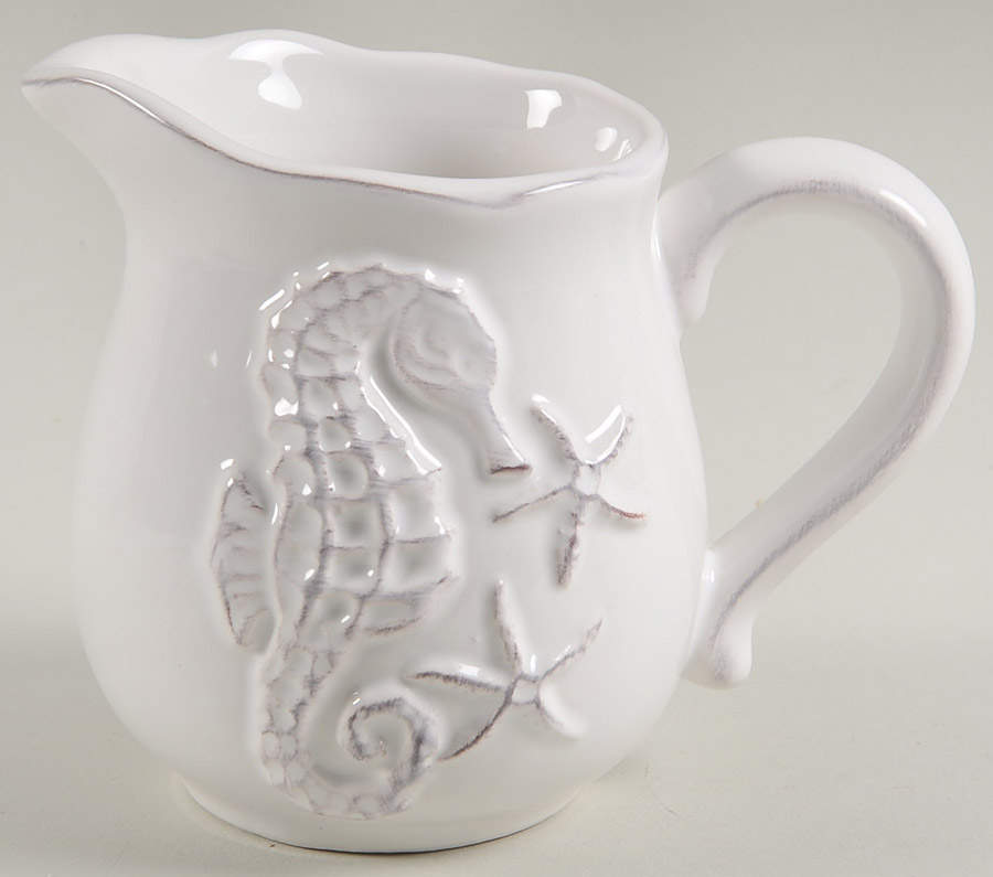 Laguna Coastal Cottage White Creamer by Blue Sky-1
