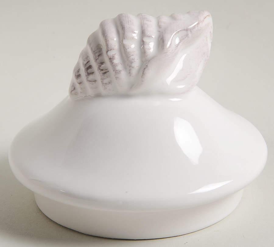 Laguna Coastal Cottage White Lid for Large Canister by Blue Sky-1