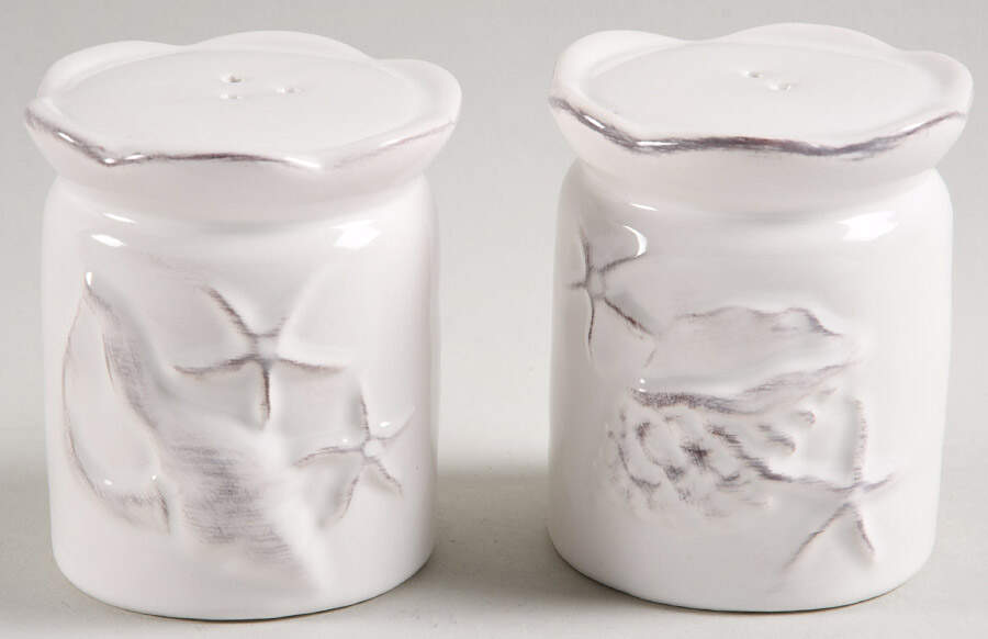 Laguna Coastal Cottage White Salt & Pepper Set by Blue Sky-1