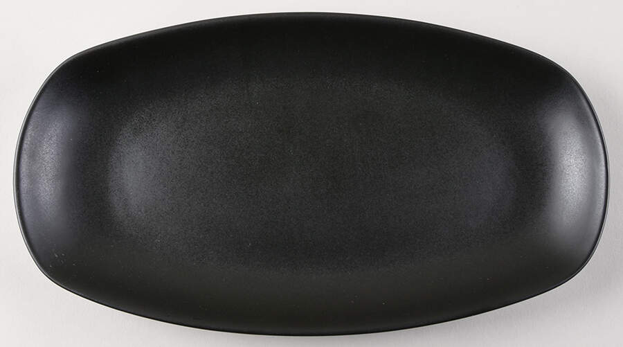 Mono Coupe Black 11" Oblong Tray by Banquet-1