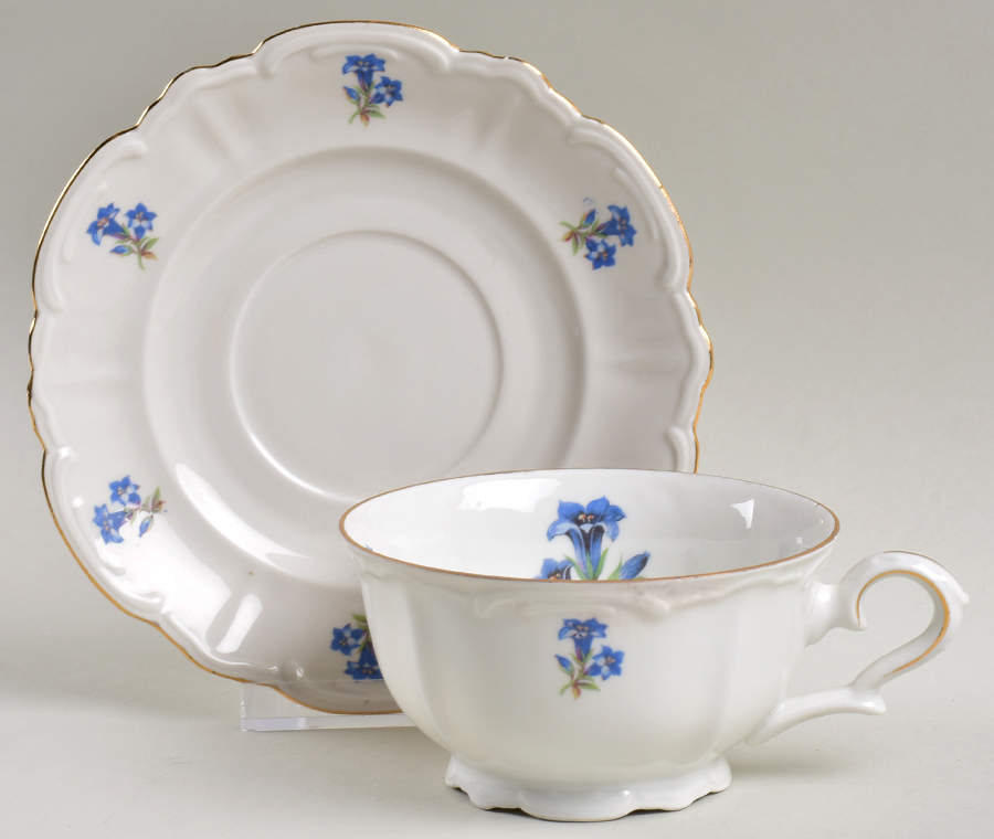 2033 Flat Cup & Saucer Set by Bareuther & Co-1
