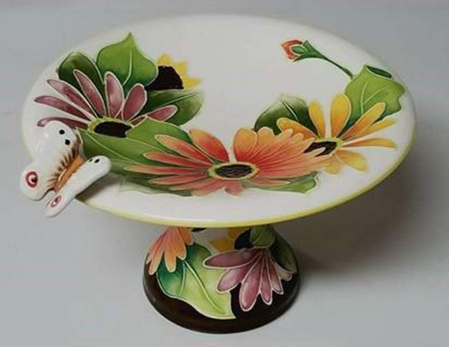Gerber Daisy Open Candy Dish by Blue Sky-1