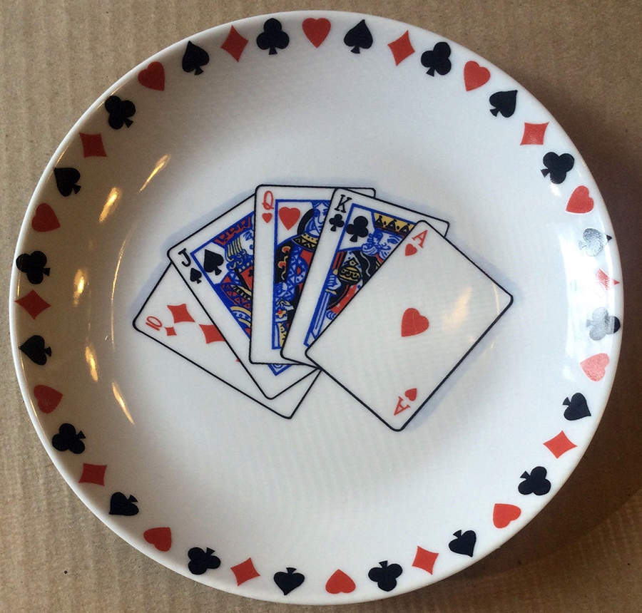 Playing Card Dessert/Pie Plate by Boston Warehouse-1