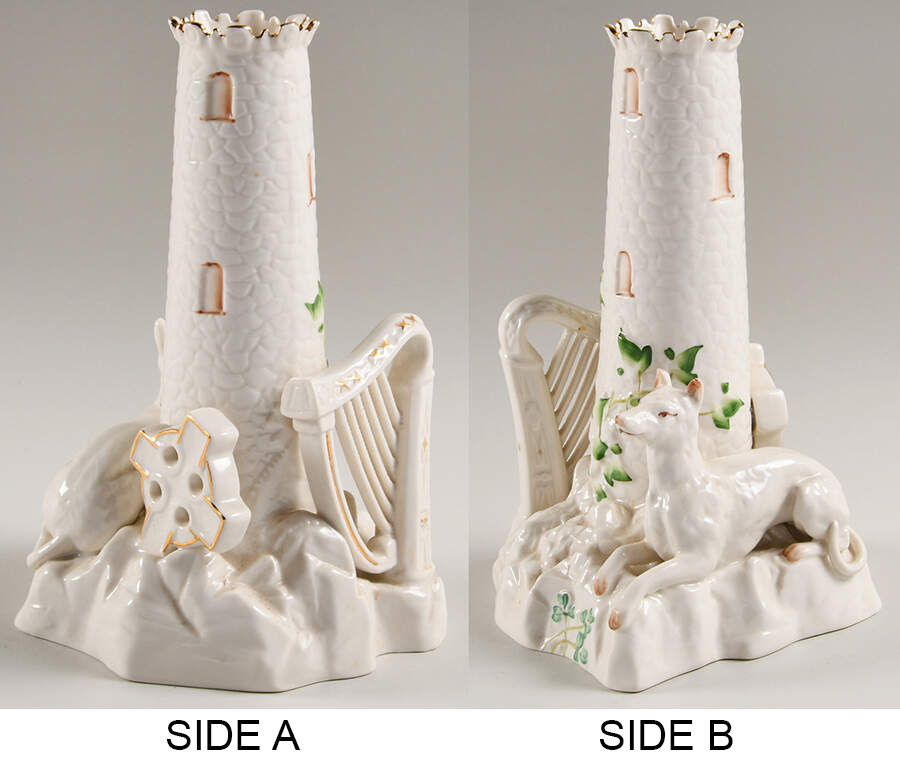160th Anniversary Round Tower Centerpiece by Belleek Pottery (Ireland)-1