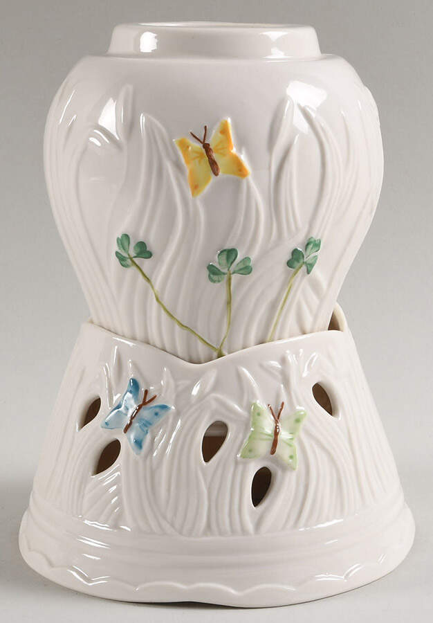 Limited Edition Giftware Hurricane Votive & Globe by Belleek Pottery (Ireland)-1