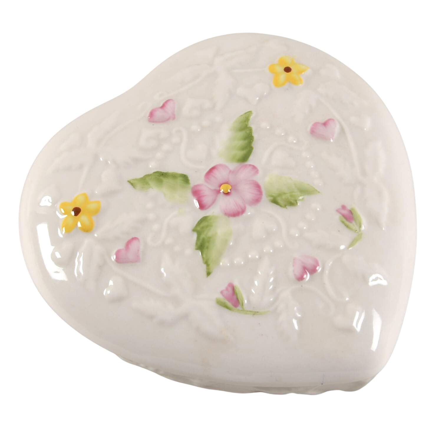 Limited Edition Giftware Heart Shape Box & Lid by Belleek Pottery (Ireland)-1