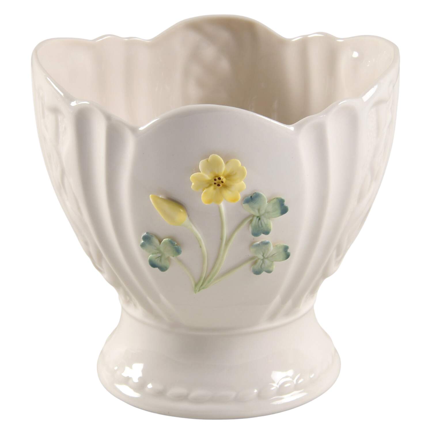 Limited Edition Giftware Mini Trinity Cachepot by Belleek Pottery (Ireland)-1