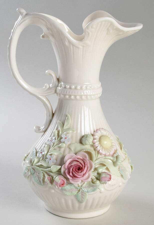Vases 9'' Left Handled Aberdeen Vase by Belleek Pottery (Ireland)-1