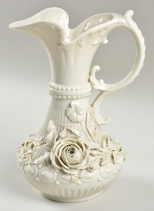 Vases 7'' Left Handled Aberdeen Vase by Belleek Pottery (Ireland)-1