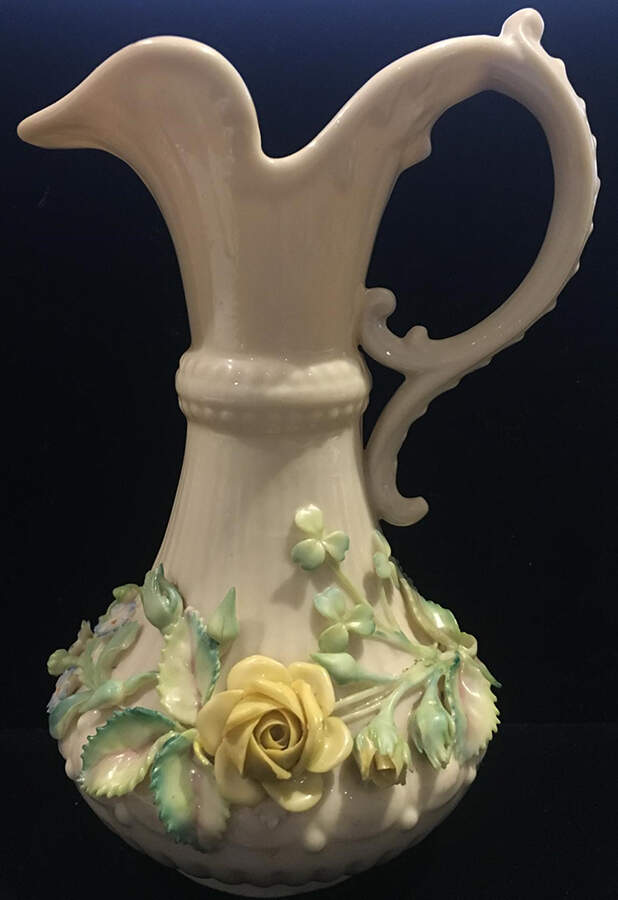 Vases 7'' Right Handled Aberdeen Vase by Belleek Pottery (Ireland)-1