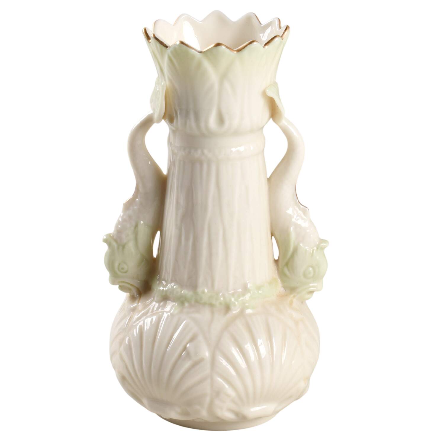 Vases Dolphin Spill Vase by Belleek Pottery (Ireland)-1