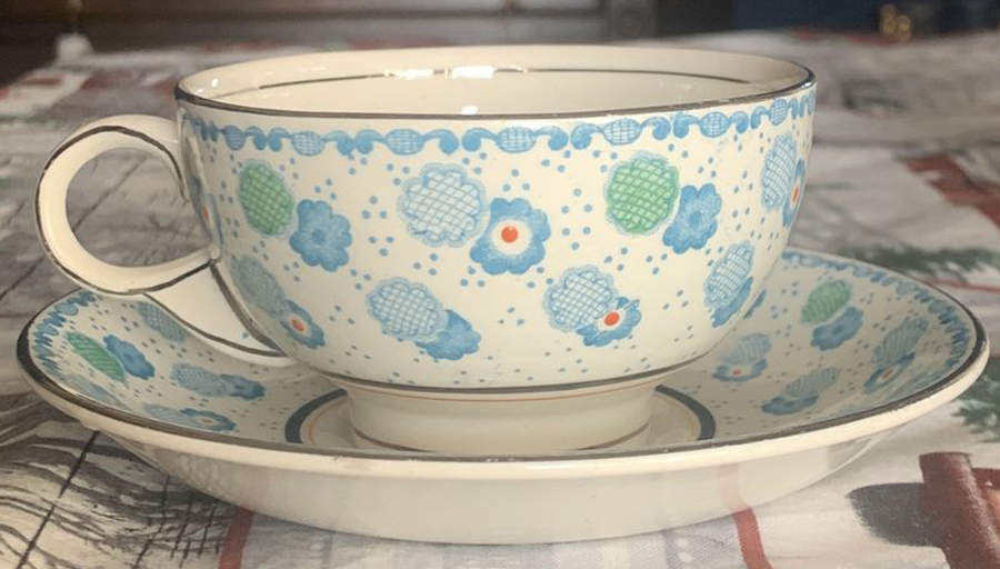 London Footed Cup & Saucer Set by Barratts-1