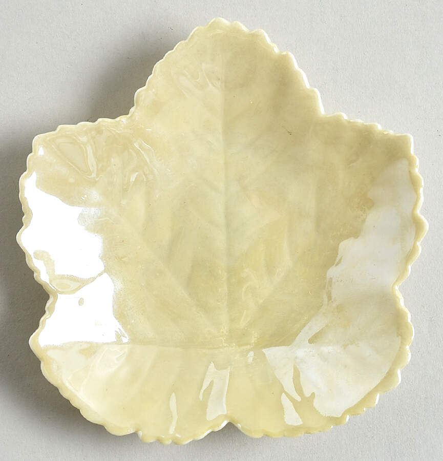 Leaf, Shell & Heart Shaped Plates 4'' Sycamore Leaf Plate by Belleek Pottery (Ireland)-1