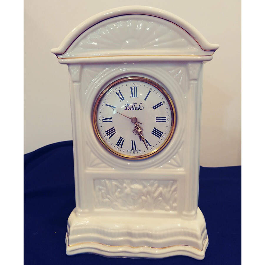 Clocks Large Desk Clock by Belleek Pottery (Ireland)-1