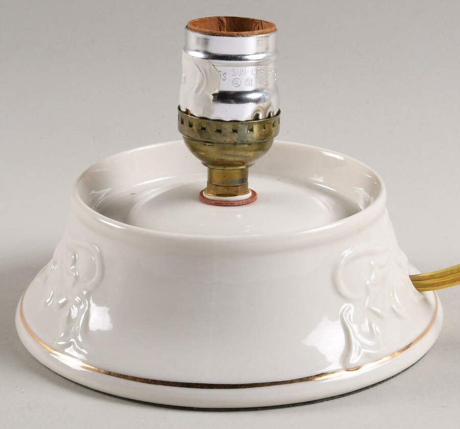 Lamps Base for (2 Piece) Electric Hurricane Lamp by Belleek Pottery (Ireland)-1