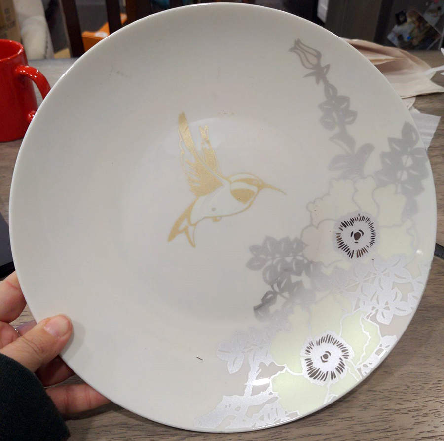 Hummingbird Dinner Plate by Bella Lux-1