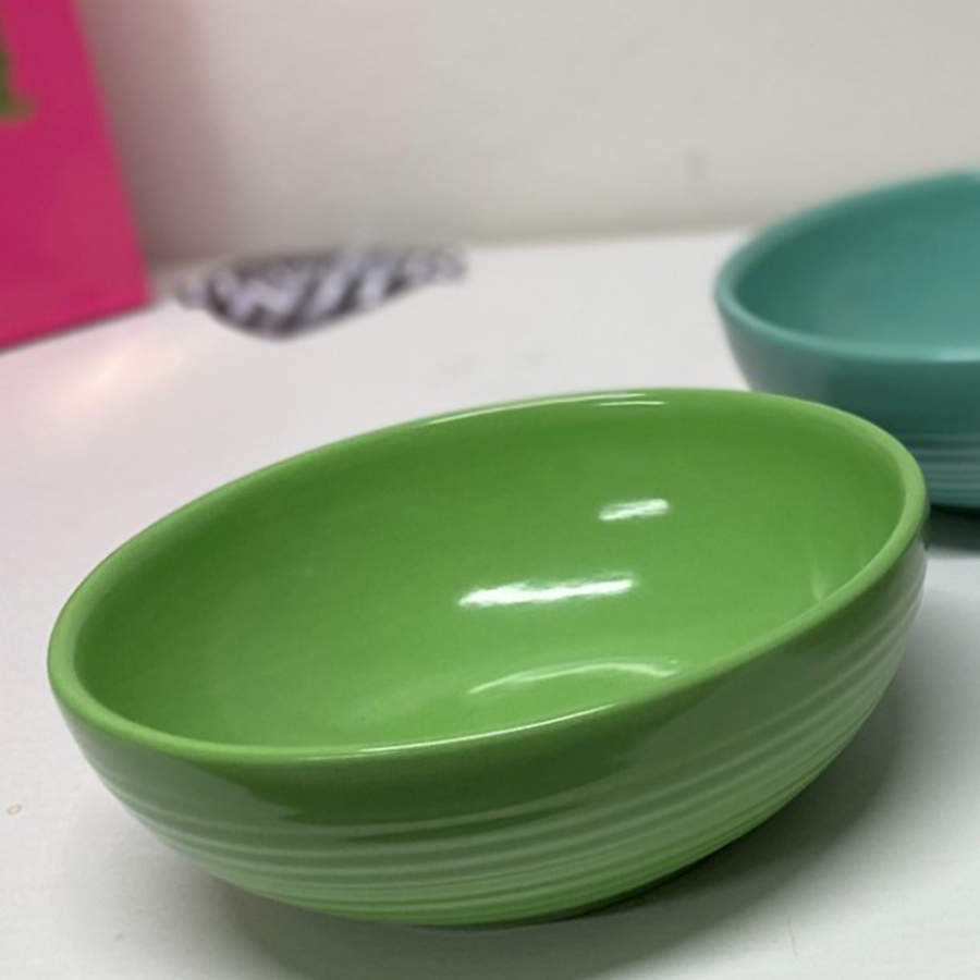 Ring Parrot Green(New, Circa 2000) Coupe Soup Bowl by Bauer-1