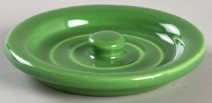 Ring Parrot Green(New, Circa 2000) Lid for 3" Storage Jar by Bauer-1