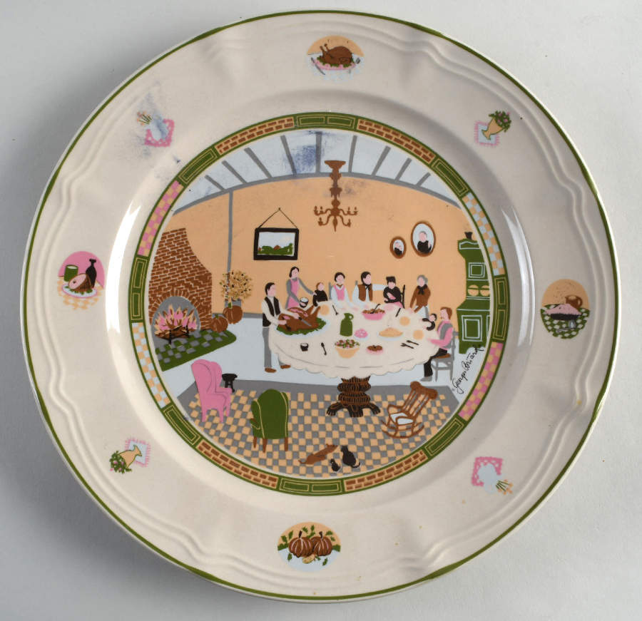 Fall Reunion, The 12" Chop Plate (Round Platter) by Georges Briard-1